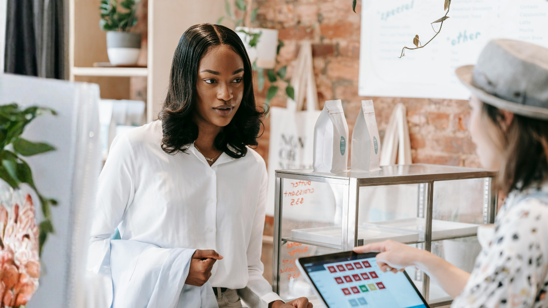 Computer screen monitoring customer data